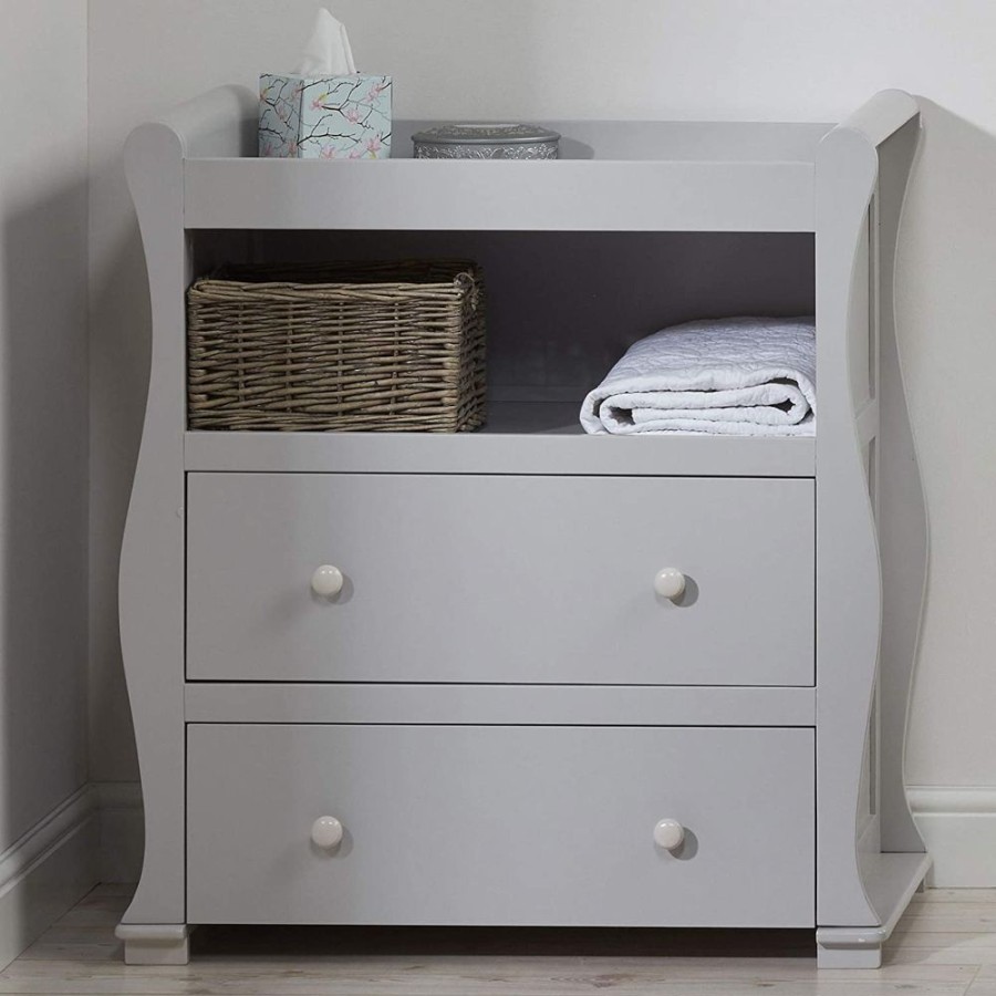 Baby & Nursery littlehelper Changing Units | Cocoon Wooden Chest Of Drawers | Baby Changing Unit With Drawers | Pebble Grey