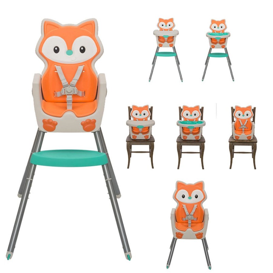 Mealtime littlehelper | 7-In-1 Grow-With-Me Reclining Baby High Chair, Low Chair & Booster Seat For Chairs | Mr Fox