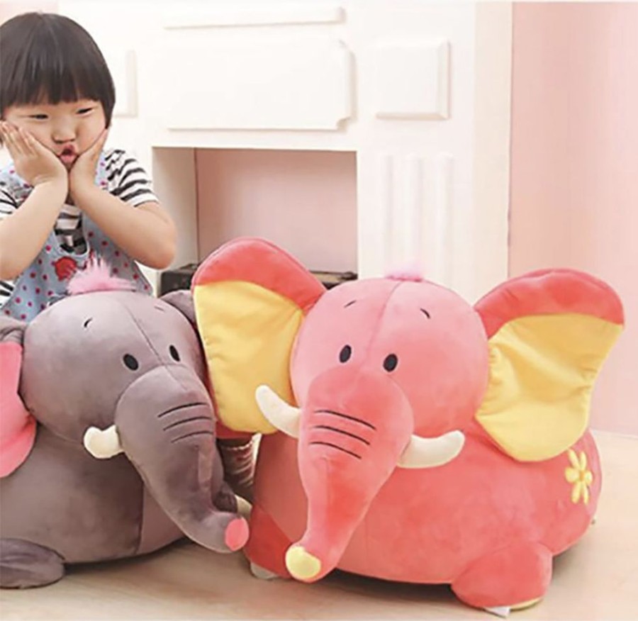 Toddler Furniture & Accessories littlehelper | Large Super Soft Plush Sofa | Cushioned Chair - Pink Elephant