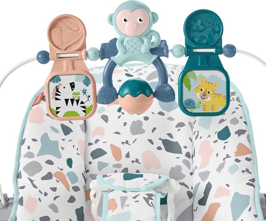 Baby & Nursery littlehelper Baby Bouncers | Baby Rocker Bouncer | Vibrating Portable Rocking Chair | Pastel Colours | 0M+