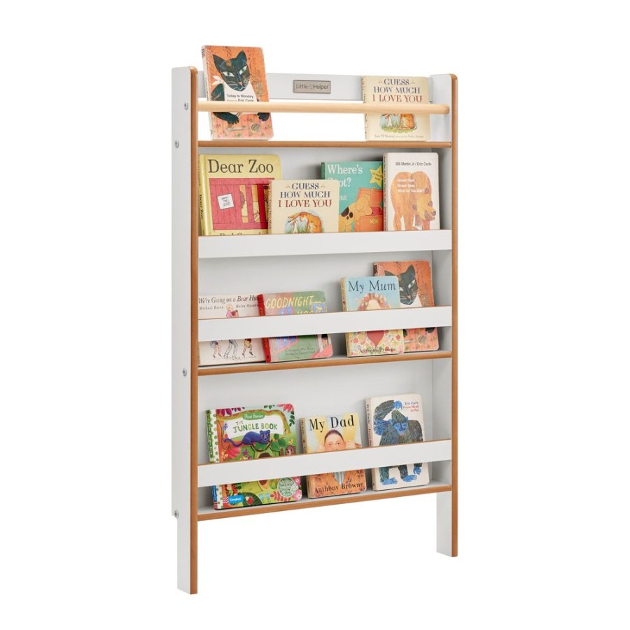 Toddler Furniture & Accessories littlehelper | Little Helper Montessori Wall Mounted Bookcase | Childrens Bookcase | Kids Bookshelf | White