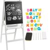 Toddler Furniture & Accessories littlehelper | Height Adjustable Montessori Double Sided Wooden Easel | Magnetic | Whiteboard | Accessories | Paper Roll | White | 1.07M High | 4-10 Years