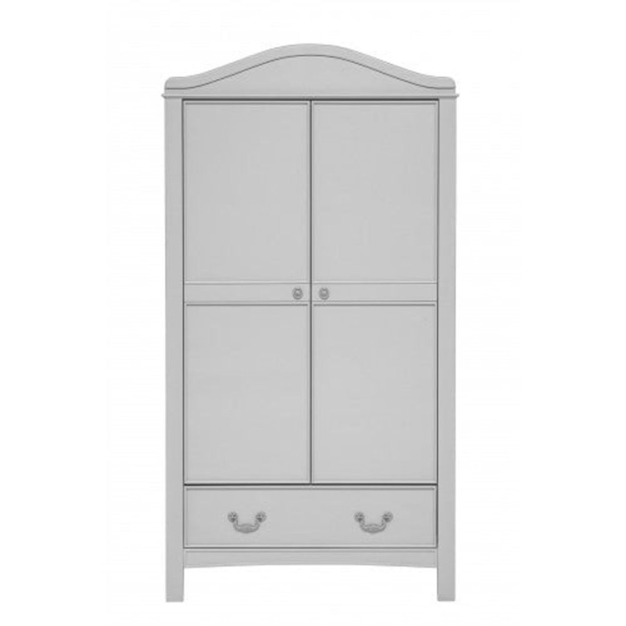 Baby & Nursery littlehelper Nursery Wardrobes | Eco-Conscious Double Wooden Nursery Wardrobe | Whisper Grey | Versailles Collection