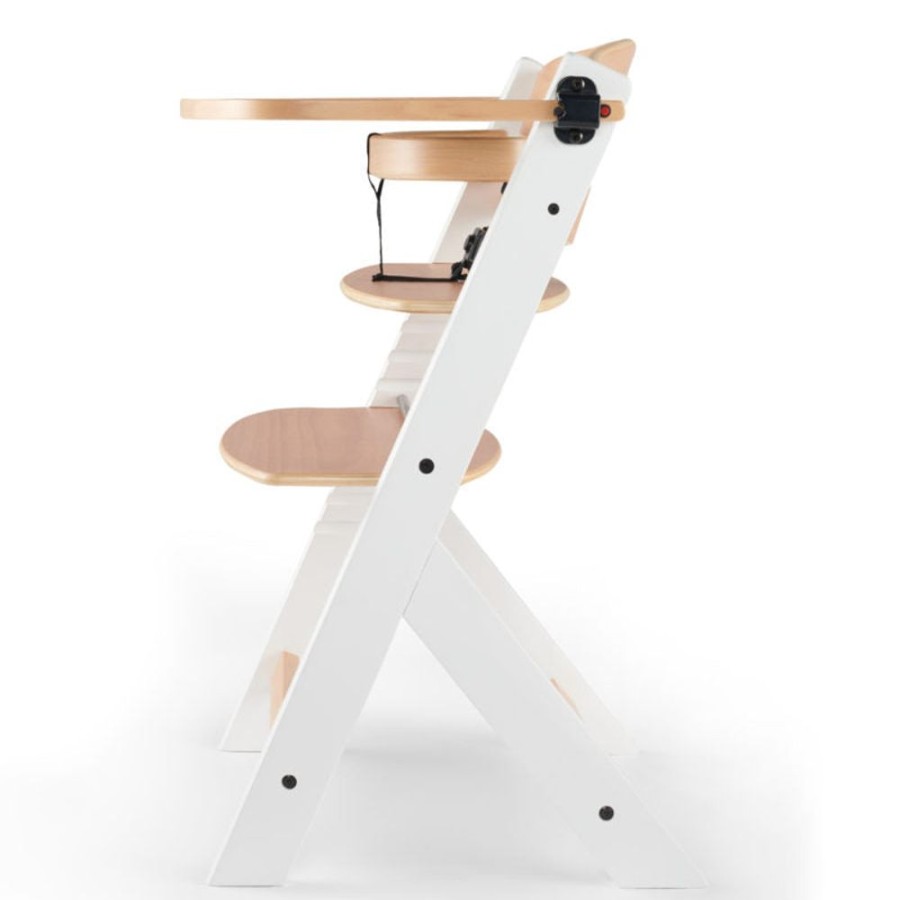 Mealtime littlehelper | Grow-With-Me Modern Eco-Wooden Highchair & Tray | Height Adjustable | Desk Chair | Natural & White Finish | 6M - 10 Years