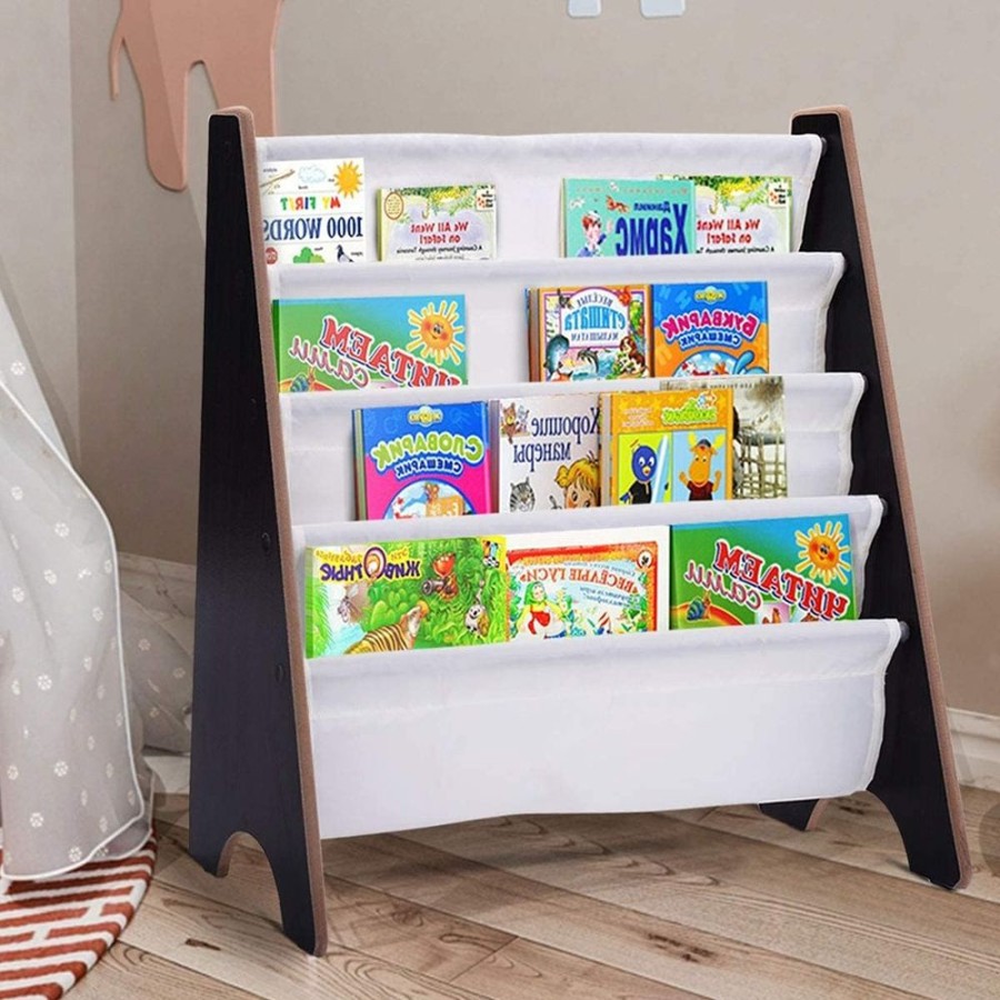 Toddler Furniture & Accessories littlehelper | Montessori 4 Tier Sling Bookcase | Childrens Bookcase | Kids Bookshelf | 2 Colours