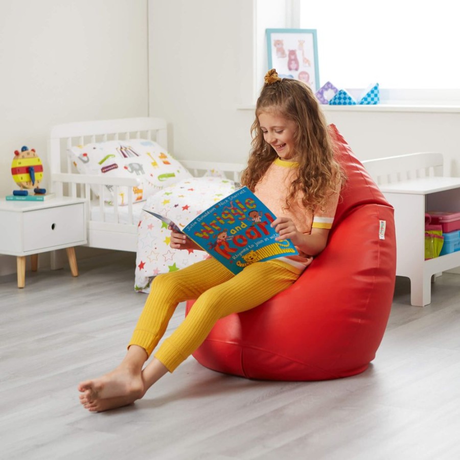 Toddler Furniture & Accessories littlehelper | Children'S Durable & Super Comfortable Red Waterproof Bean Bag