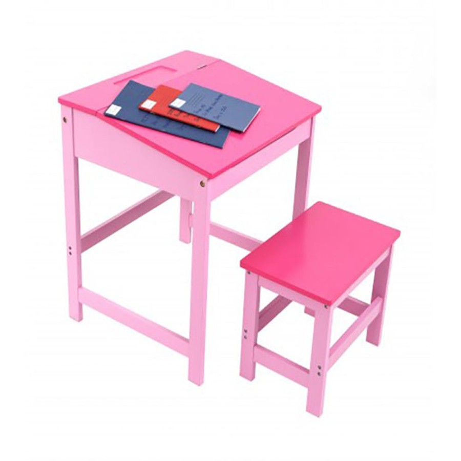 Toddler Furniture & Accessories littlehelper | Kids Robust & Compact Desk With Stool And Storage | Pink | 3-8 Years