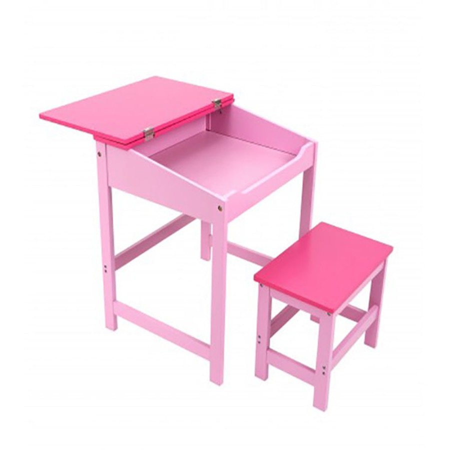 Toddler Furniture & Accessories littlehelper | Kids Robust & Compact Desk With Stool And Storage | Pink | 3-8 Years