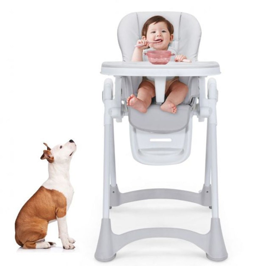 Mealtime littlehelper | Folding & Reclining Baby High Chair | 6 Height Adjustable | 5 Point Harness | Low Chair | 6M