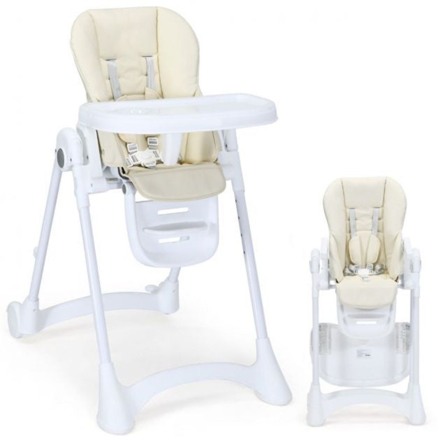 Mealtime littlehelper | Folding & Reclining Baby High Chair | 6 Height Adjustable | 5 Point Harness | Low Chair | 6M