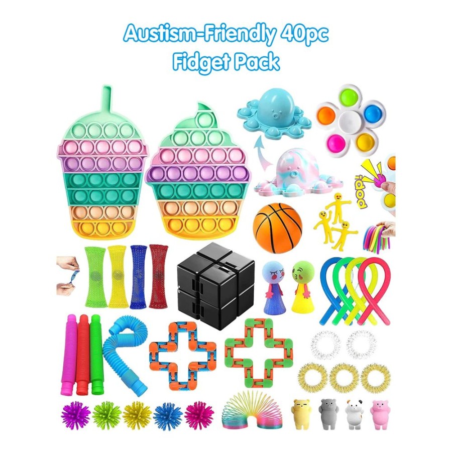 Playtime littlehelper Activity Toys | Autism-Friendly Large 40Pc Fidget Pack | Sensory Stimulating Activity Toy | 3 Years+