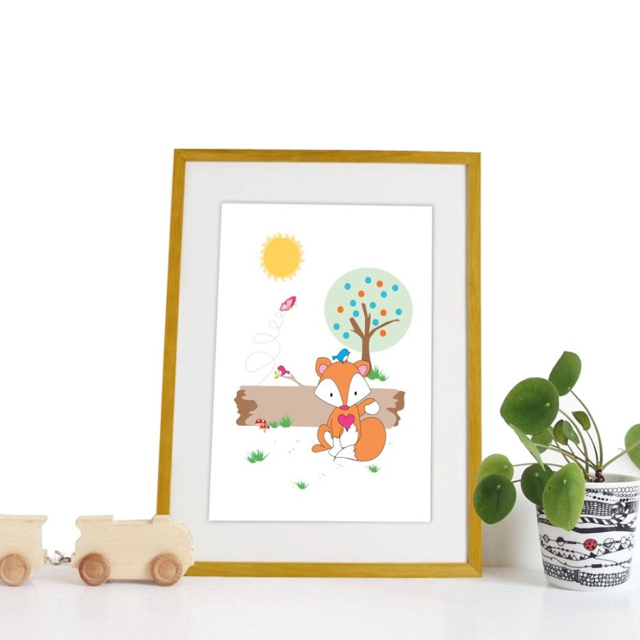 Baby & Nursery littlehelper Baby Gifts | Nursery Wall Art | Nursery Prints | Nursery Canvas - Freddy The Fox