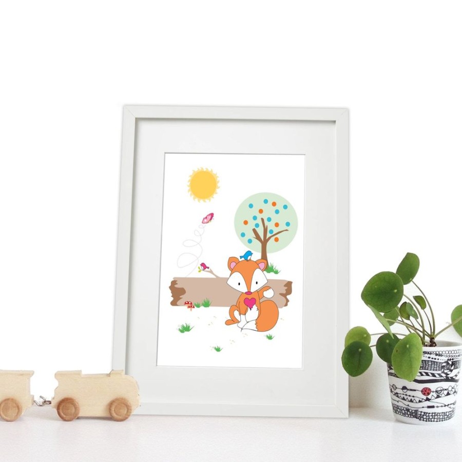 Baby & Nursery littlehelper Baby Gifts | Nursery Wall Art | Nursery Prints | Nursery Canvas - Freddy The Fox