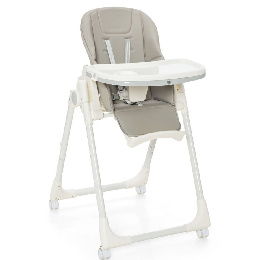 Mealtime littlehelper | Folding | Reclining | Adjustable Baby High Chair | 5 Recline Positions | Grey