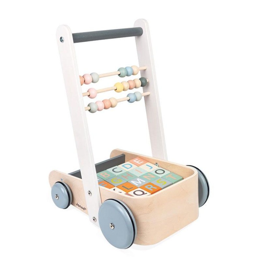 Playtime littlehelper Wooden Toys | Entertainers & Walkers | Sweet Cocoon Cart With Abc Blocks | Walkers