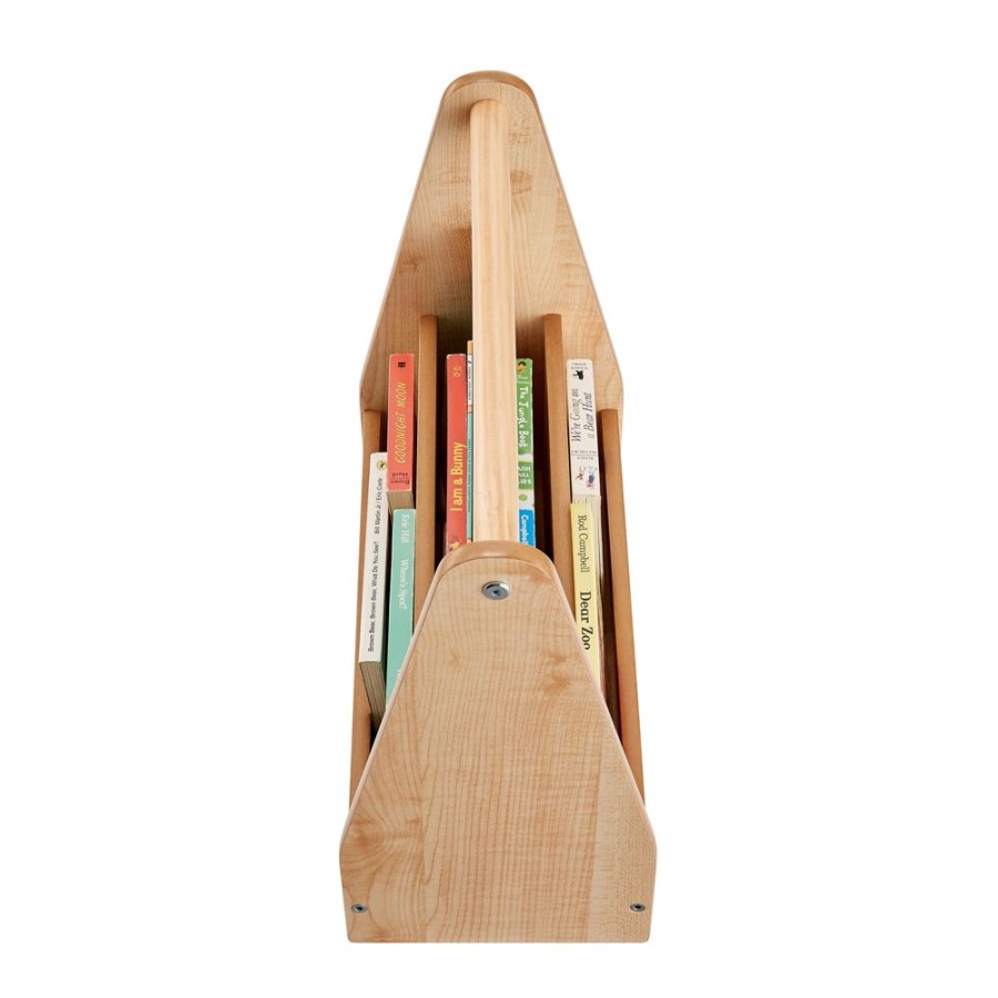 Toddler Furniture & Accessories littlehelper | Little Helper Montessori Portable Bookcase | Double Sided | Bookshelf | Natural Finish