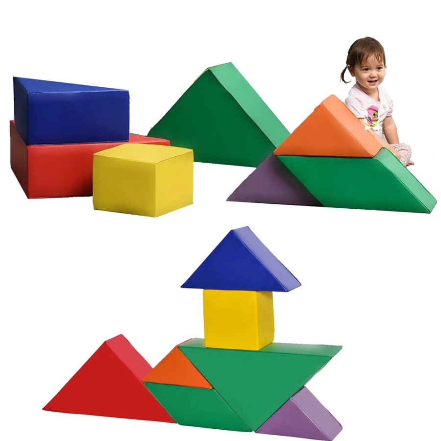 Playtime littlehelper Kids Climbing Frames | Montessori Soft Play Equipment | 7 Piece Interlocking Foam Play Set | Variety Of Shapes | 12 Months+