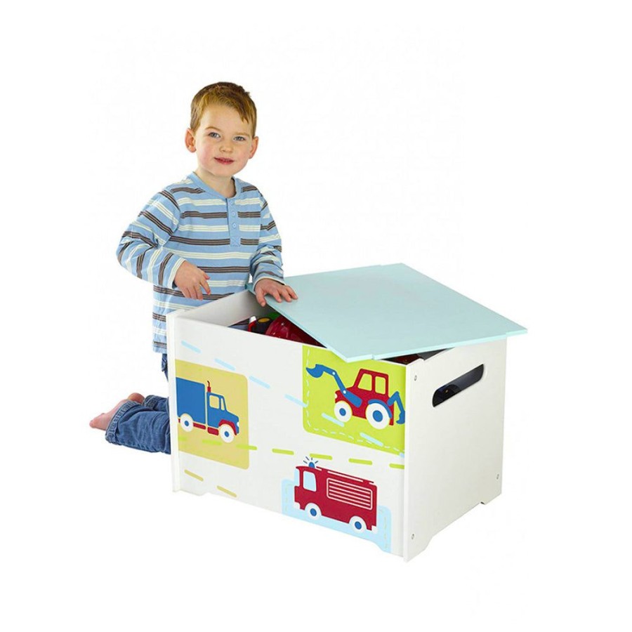 Baby & Nursery littlehelper Toy Box | Trucks 'N' Tractors Toy Box | Wooden Toy Box | Toy Storage Box