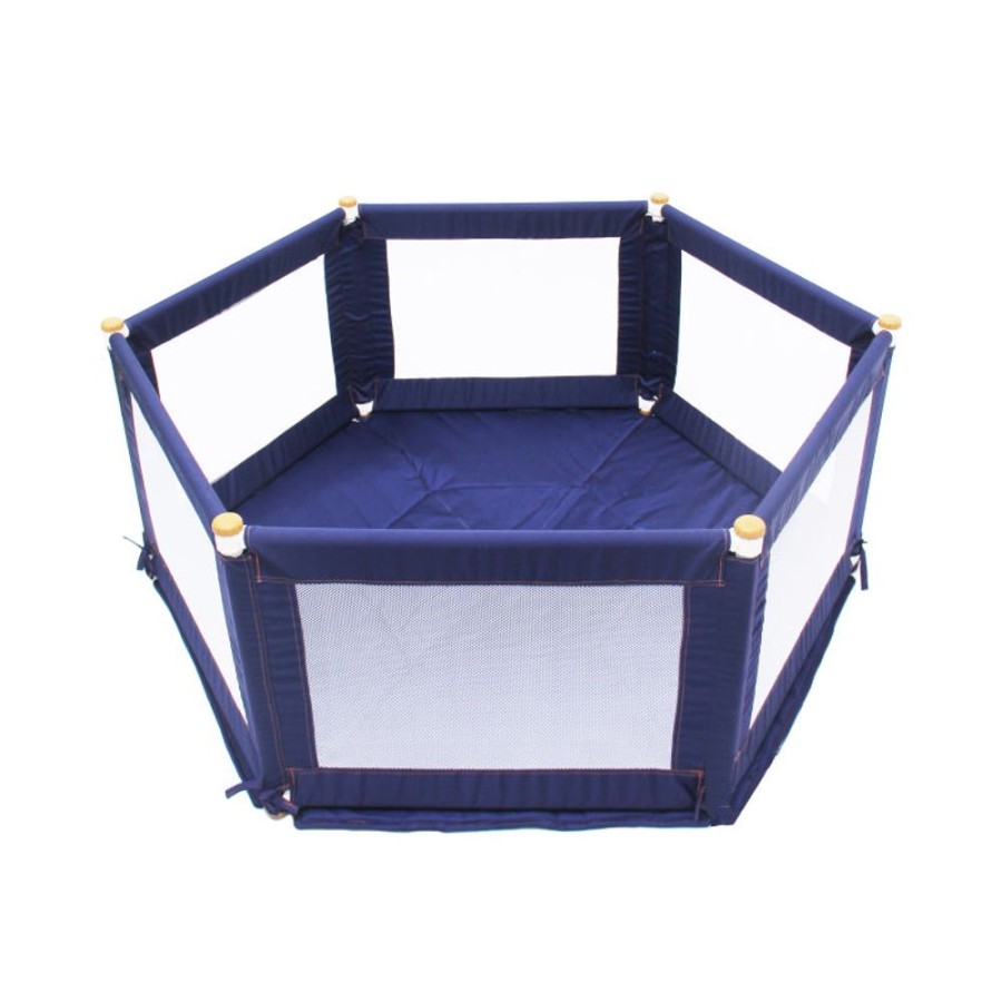 Baby & Nursery littlehelper Travel Cots & Playpens | Easy Assemble | Portable Baby Playpen | Travel Cot | Baby Playmat - Blue | 1.6 X 1.4M