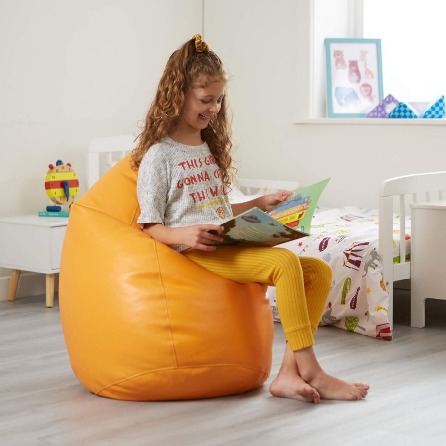 Toddler Furniture & Accessories littlehelper | Children'S Durable & Super Comfortable Orange Waterproof Bean Bag