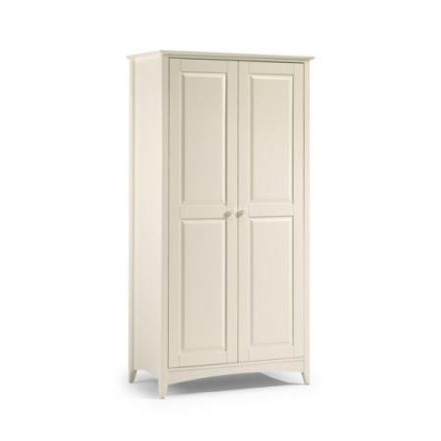 Baby & Nursery littlehelper Nursery Wardrobes | Classic Shaker Style Solid Pine 2 Door Nursery Wardrobe | Ivory White