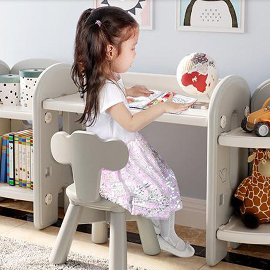 Playtime littlehelper Montessori Toys & Products | 3-In-1 Height Adjustable & Modular Montessori Table & Chair | Bookcase | Toy Storage Unit | 1-6 Years