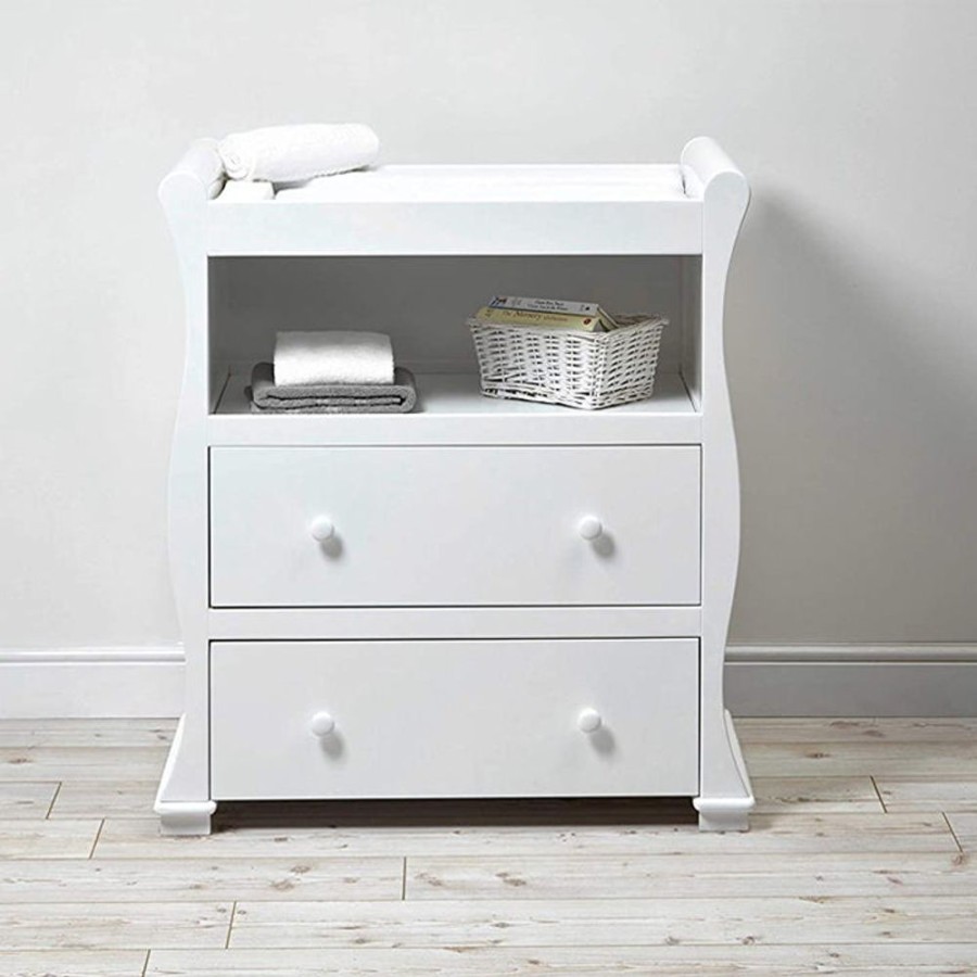 Baby & Nursery littlehelper Changing Units | Cocoon Wooden Chest Of Drawers | Baby Changing Unit With Draws | Crisp White