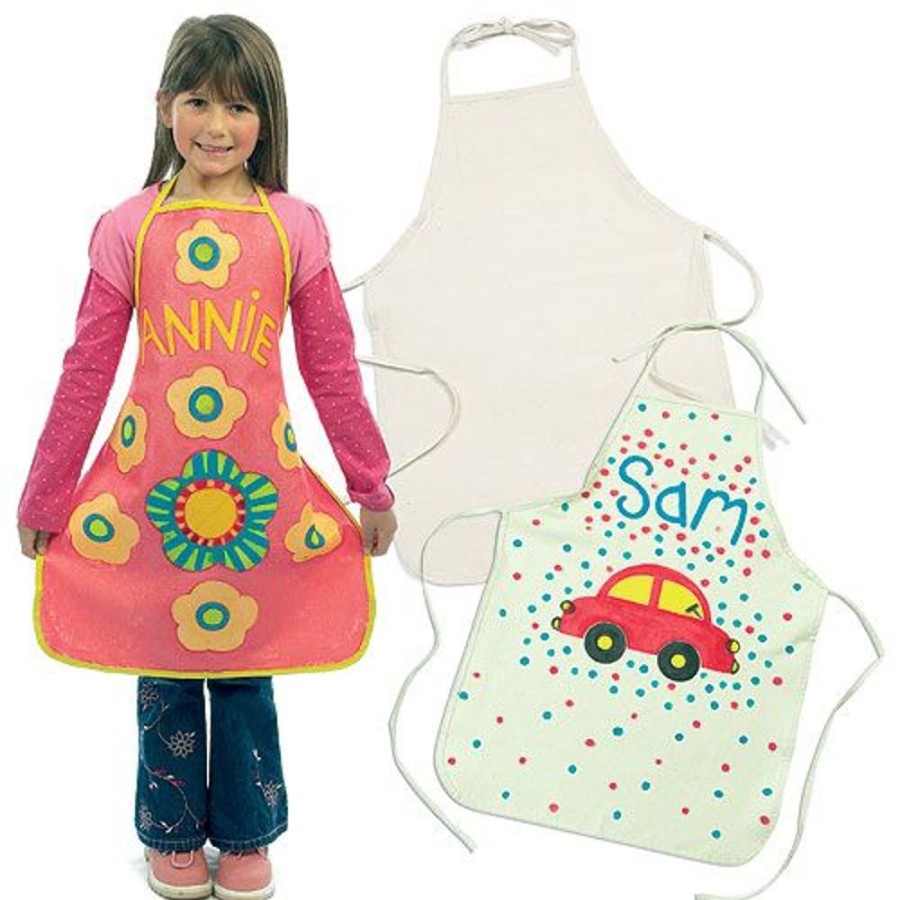 Playtime littlehelper | Childrens | Kids Design-Your-Own-Apron Kit | 12 Fabric Crayons | 3 Years+