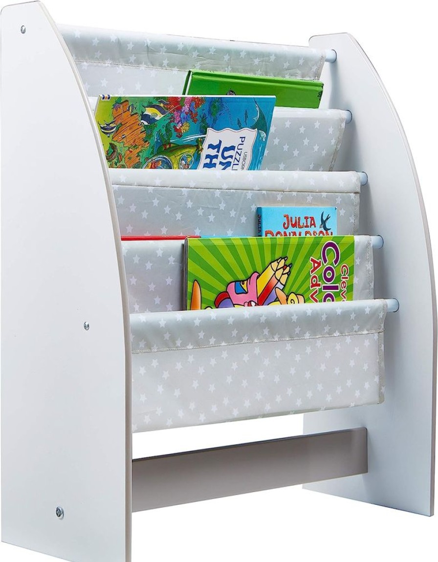 Toddler Furniture & Accessories littlehelper | White Starry Night 4 Tier Sling Bookcase | Childrens Bookcase | Kids Bookshelf