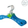 Toddler Furniture & Accessories littlehelper | Children'S Wooden Hangers | Toddler Hangers | Cute Frog | Pack Of 10 | Blue