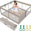 Baby & Nursery littlehelper Travel Cots & Playpens | Extra Large Baby Playpen | Ball Pool | Breathable Mesh Fabric | 1.5M Square | Soft Grey