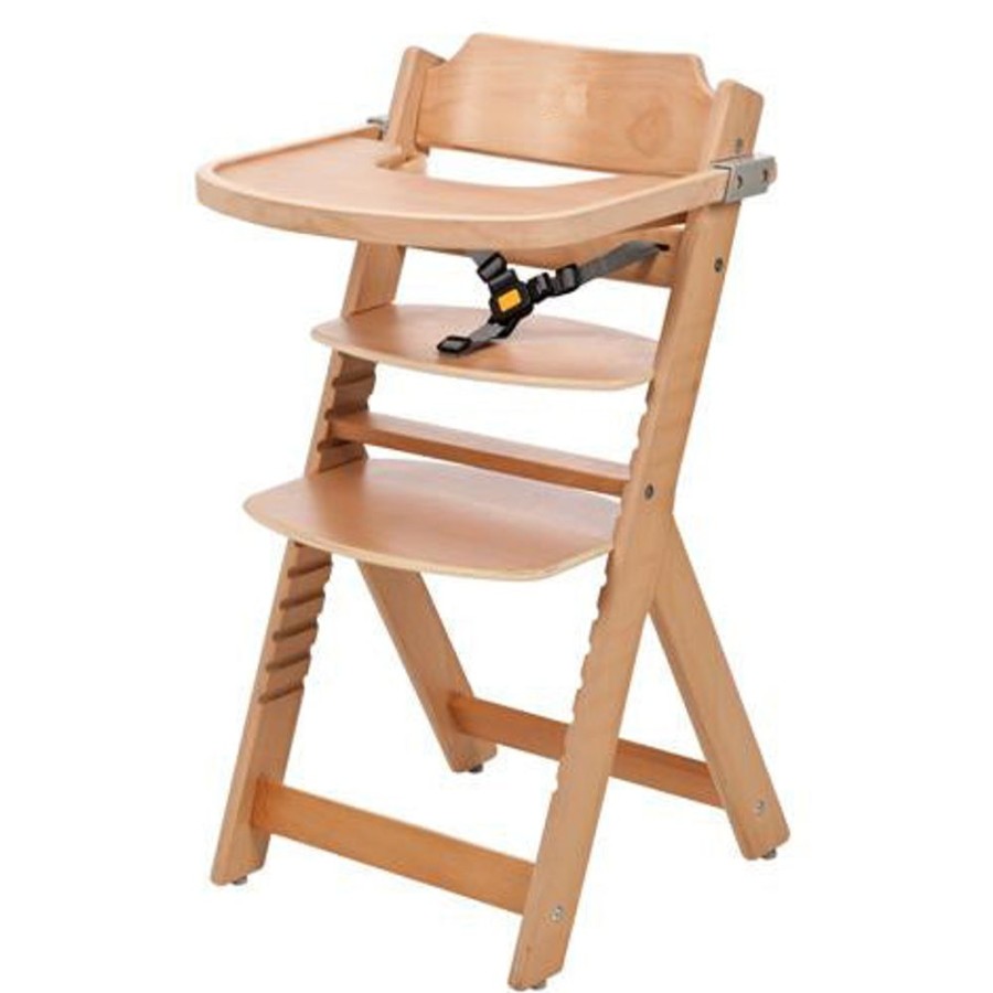 Mealtime littlehelper | Grow-With-Me 3-In-1 Adjustable Height Wooden High Chair & Tray | Natural | 6M - 10 Years