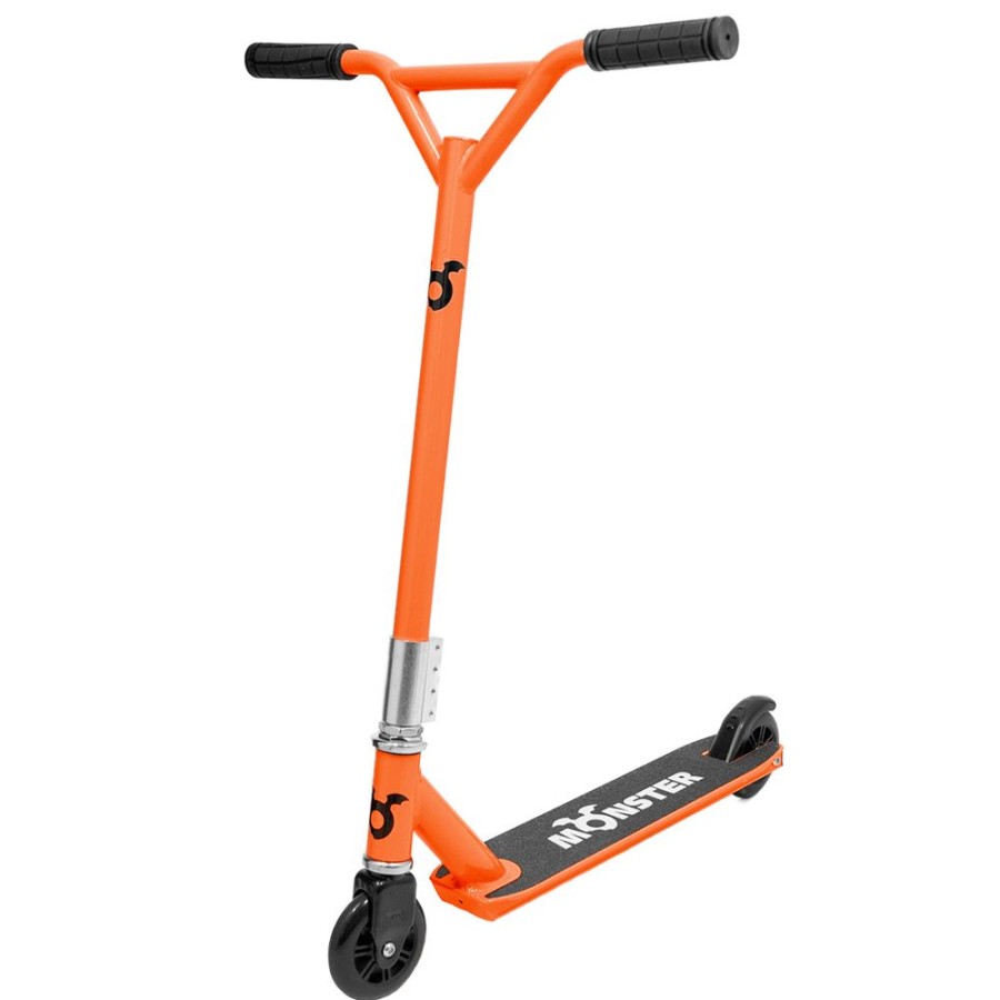 Playtime littlehelper Balance Bikes | Lightweight Monster Pro Scooter With Aluminium Deck| Push, Kick & Jump Stunt Scooter | Orange