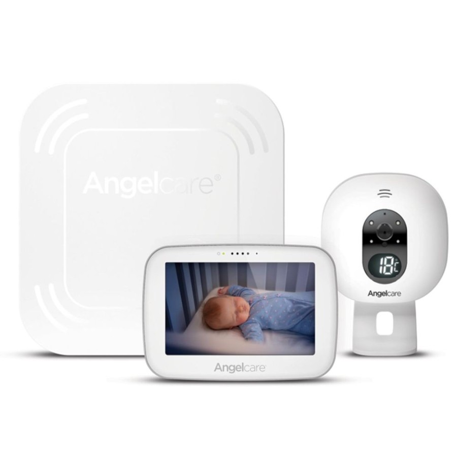 Baby & Nursery littlehelper Baby Monitors | Angelcare 3-In-1 Baby Monitor | Camera & Night Vision | Sensor Pad For Temperature Monitoring