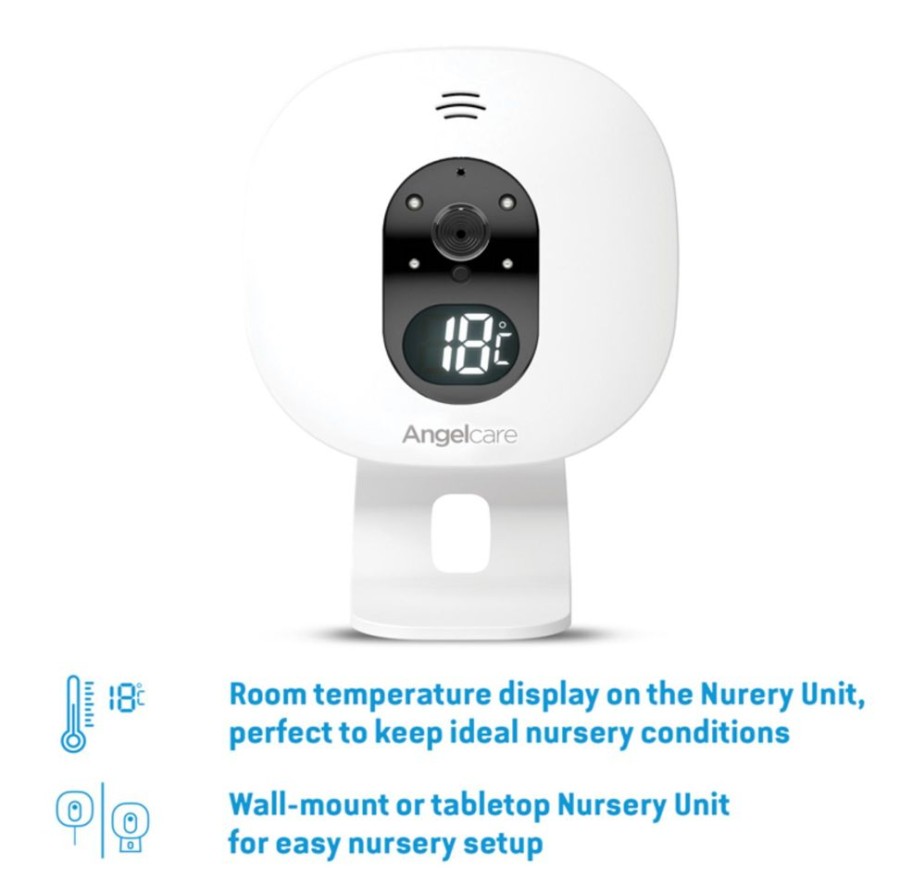 Baby & Nursery littlehelper Baby Monitors | Angelcare 3-In-1 Baby Monitor | Camera & Night Vision | Sensor Pad For Temperature Monitoring