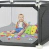 Baby & Nursery littlehelper Travel Cots & Playpens | Premium Quality Safe & Secure Baby Playpen | Ball Pool With Zip Door | Grey | 6 - 36M