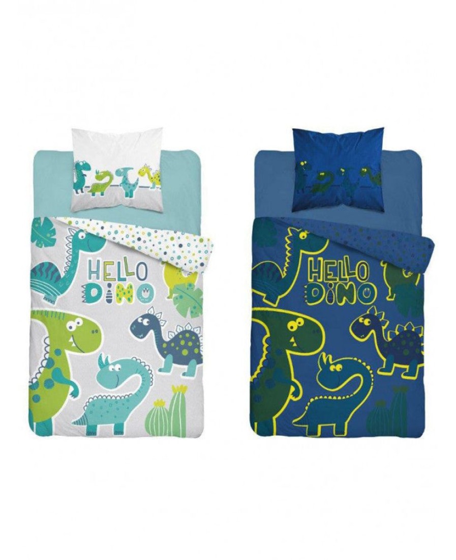 Toddler Furniture & Accessories littlehelper | Diddi Dino Glow In The Dark Toddlers Bedding | Children'S Bedding Sets | Single Bed Duvet Cover & Pillowcase Set