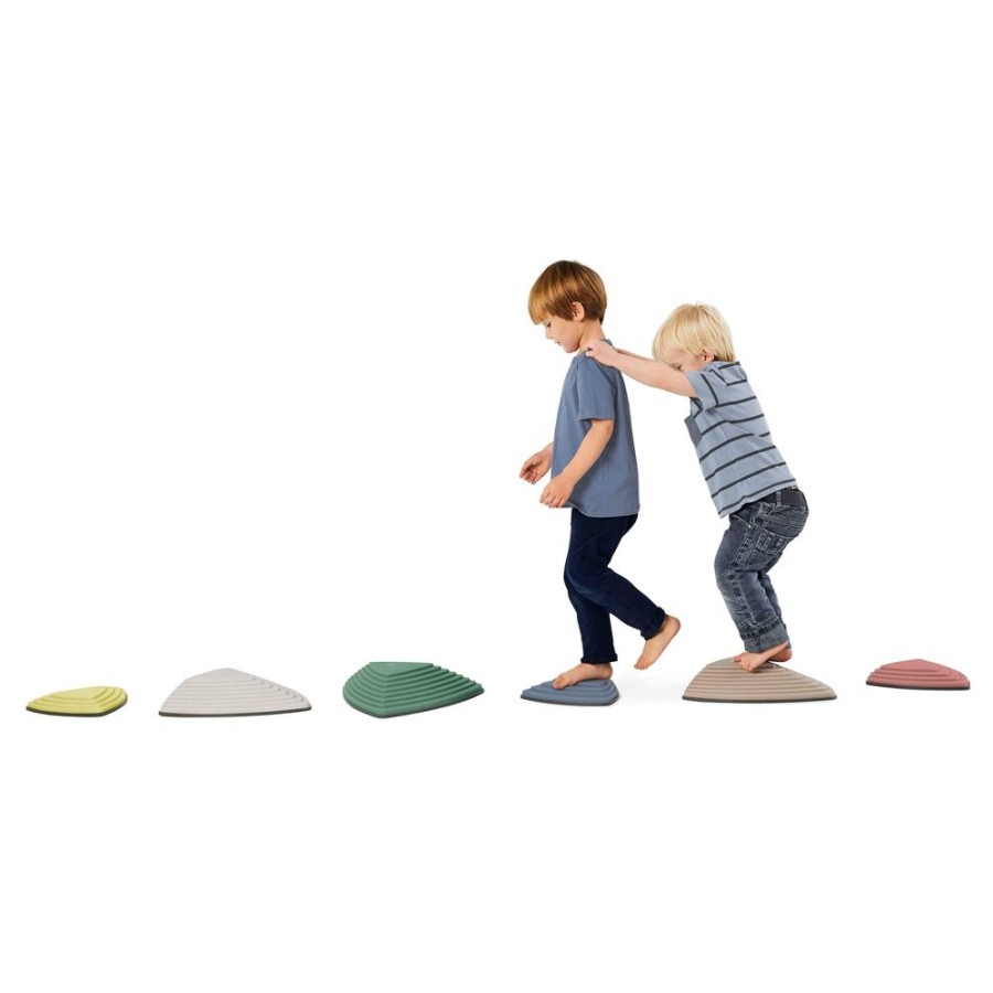 Playtime littlehelper Montessori Toys & Products | Autistic-Friendly Sensory Large 6 Piece Montessori Gonge River Stones | Nordic Range | Pastels