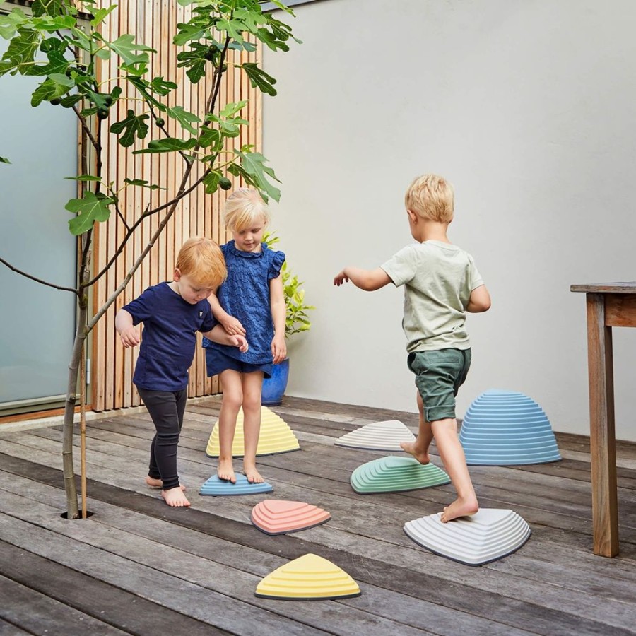 Playtime littlehelper Montessori Toys & Products | Autistic-Friendly Sensory Large 6 Piece Montessori Gonge River Stones | Nordic Range | Pastels