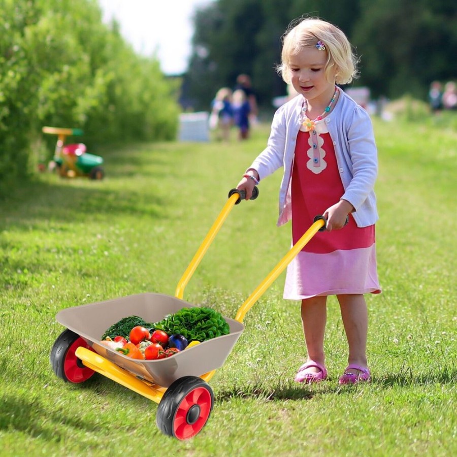 Playtime littlehelper Montessori Toys & Products | Children'S Montessori Heavy Duty Metal Easy Easy-Push Wheelbarrow | 2 Years +