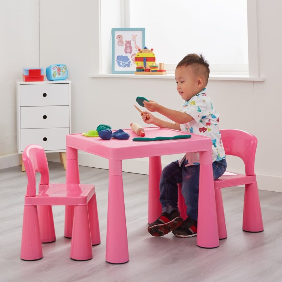 Toddler Furniture & Accessories littlehelper | Chunky & Funky Plastic Kid'S | Children'S Activity Table & 2 Chair Set | Hot Pink