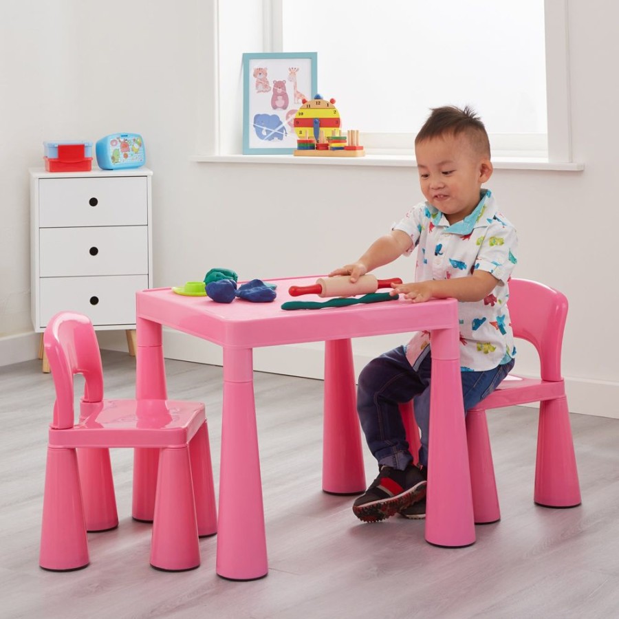 Toddler Furniture & Accessories littlehelper | Chunky & Funky Plastic Kid'S | Children'S Activity Table & 2 Chair Set | Hot Pink