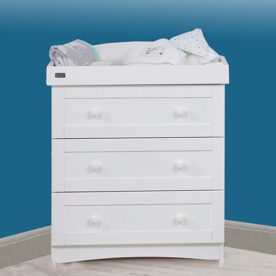 Baby & Nursery littlehelper Changing Units | Sunshine Dresser | Eco-Friendly Chest Of Drawers | Baby Changing Station | Bright White