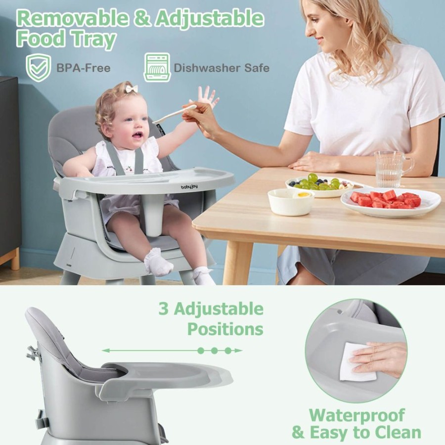 Mealtime littlehelper | 6-In-1 Grow-With-Me Baby High Chair | 5-Point Harness | Booster Seat | Table & Chair Set