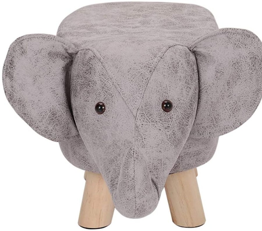 Toddler Furniture & Accessories littlehelper | Kids Super Cute & Soft Stool & Footrest | Grey Elephant Design