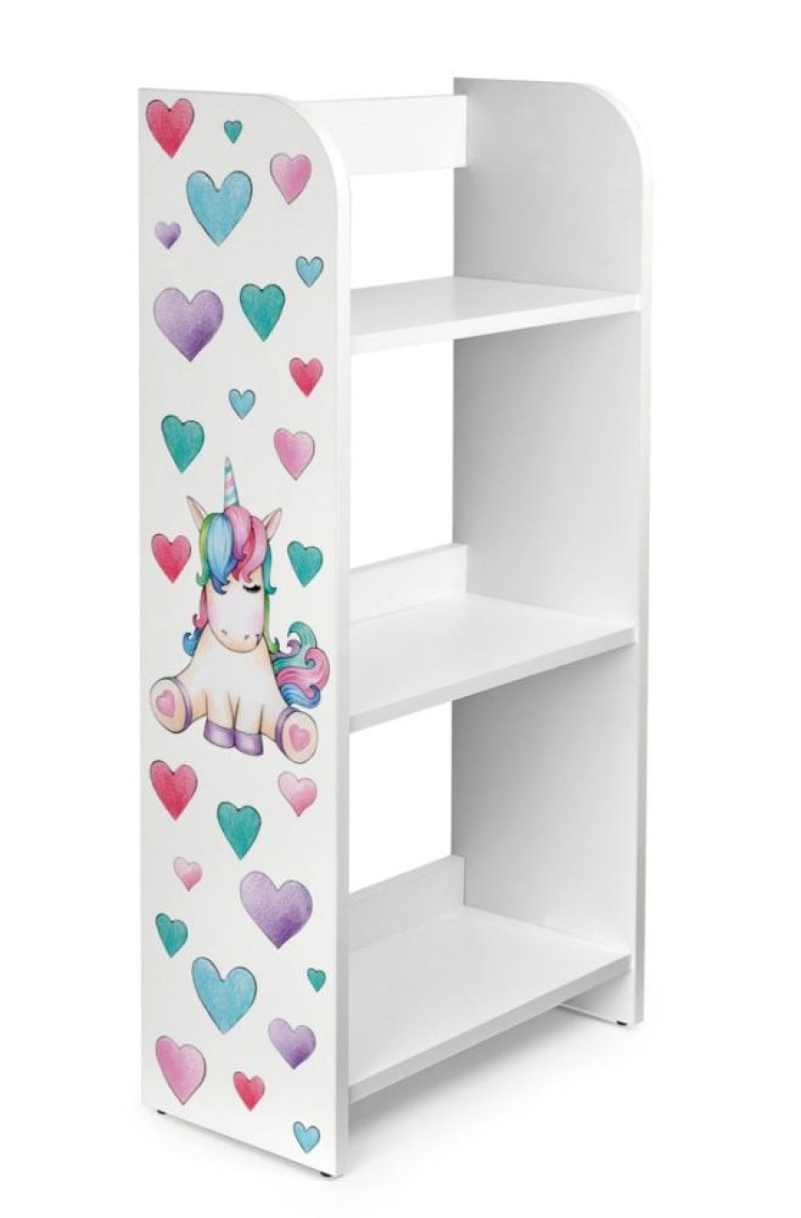 Toddler Furniture & Accessories littlehelper | Kids Magical Unicorn Bookcase | Childrens Bookcase | Kids Bookshelf | White | 1.02M High