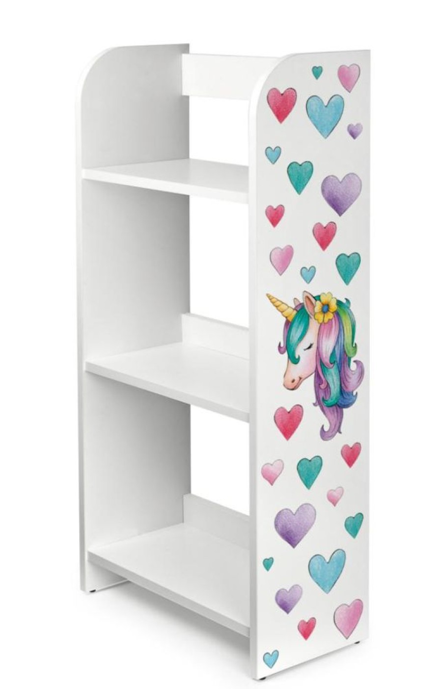 Toddler Furniture & Accessories littlehelper | Kids Magical Unicorn Bookcase | Childrens Bookcase | Kids Bookshelf | White | 1.02M High