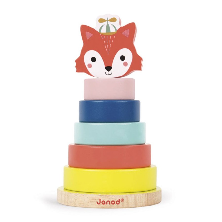 Playtime littlehelper Wooden Toys | 7 Piece Luxury Eco-Friendly Wooden Stacking Toy | My Friend Fox | Toys 1 Year Old | 12M+