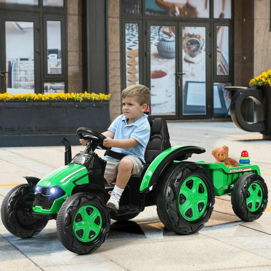 Playtime littlehelper Ride On Toys | Childrens Electric Car | Remote Controlled Tractor And Trailer | 12V Ride-On Car | 3-8 Years