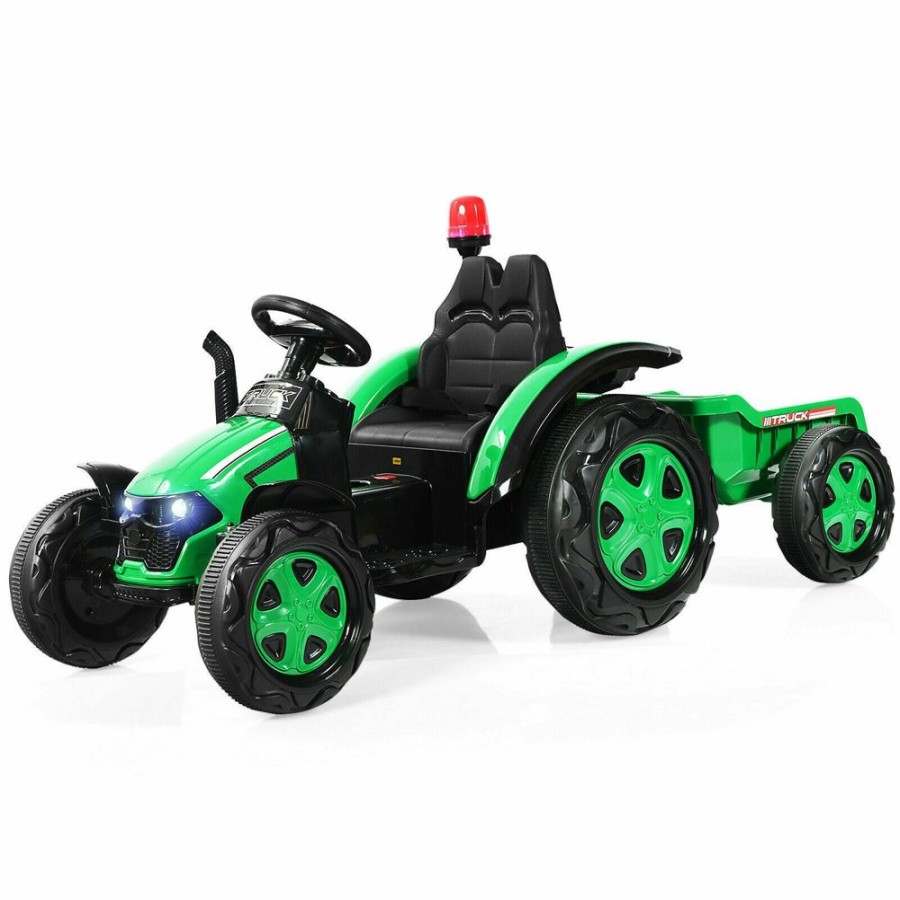 Playtime littlehelper Ride On Toys | Childrens Electric Car | Remote Controlled Tractor And Trailer | 12V Ride-On Car | 3-8 Years